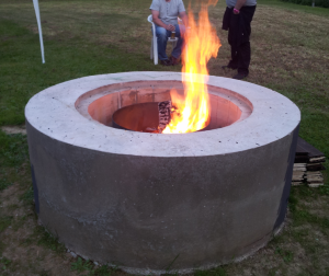 Grill im Rohbau